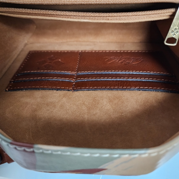 PATRICIA NASH PALM LEAVES MARINA MINI SATCHEL OR CROSSBODY - Picture 9 of 11